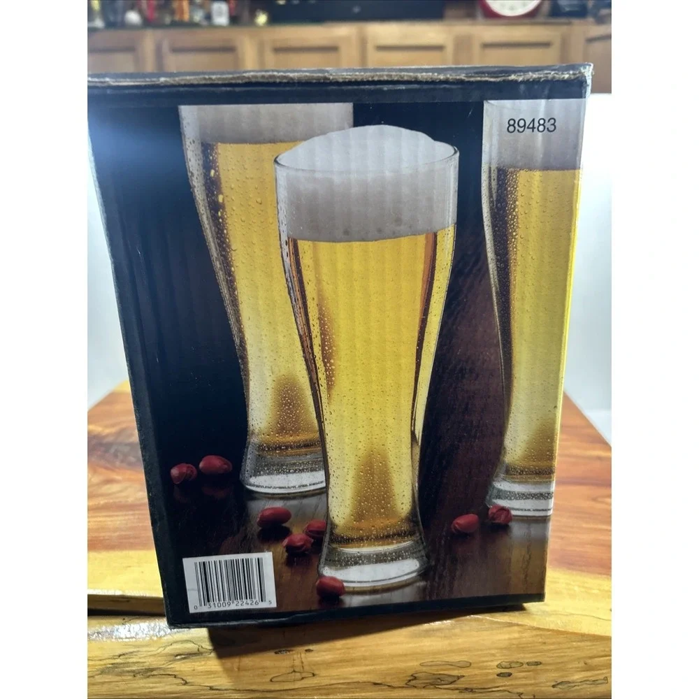 LIBBEY RHINELANDER PILSNER SET OF 6 GLASSES 23‎ oz each Bar Man Cave New In Box